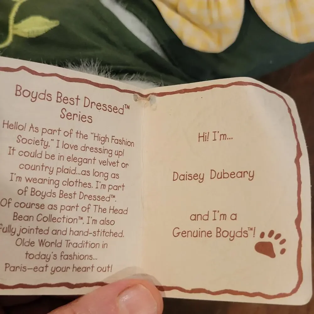 Boyds Bears Daisey Dubeary May 2007 Bear of the Month Limited Edition New